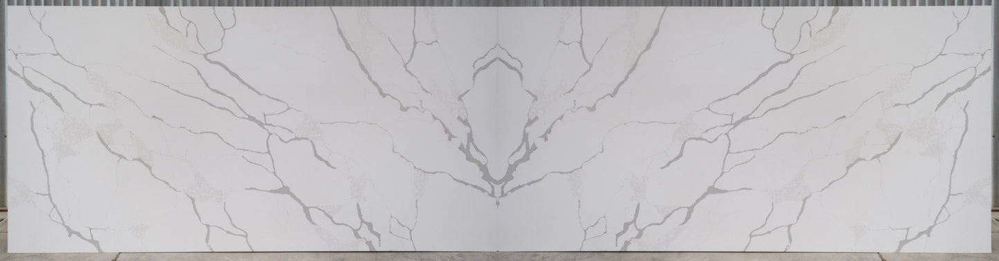 Lámina de Cuarzo Calacatta Laza (305x152x1,5cm) Pulido