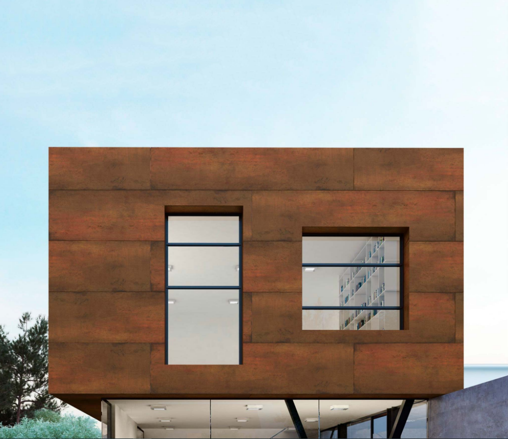 Baldosa de TECHLAM Steel Corten (3000x1000x5mm) Reforzado Natural