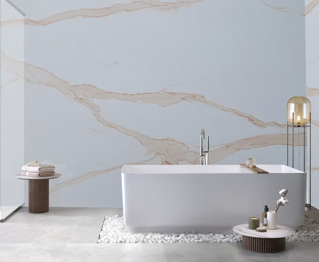 Revestimiento de Piedra Sinterizada White Golden (260x120x0,6cm)